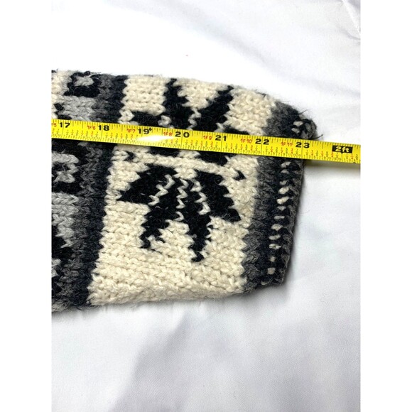 Peruvian Trading Co Alpaca Cardigan Sweater Size L (est) Made In Peru Chunky Kn - Picture 5 of 7